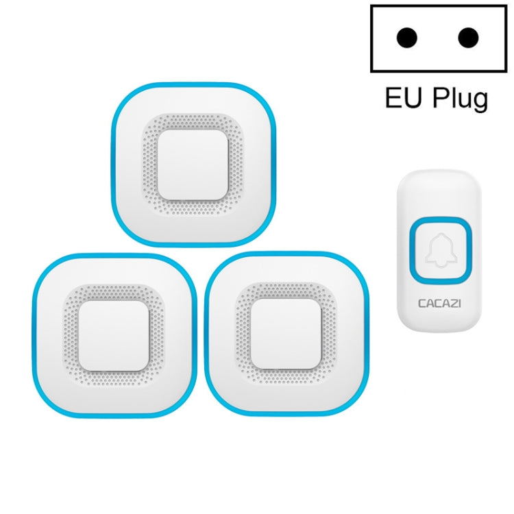 CACAZI V028F 1 For 3 Wireless Music Doorbell without Battery CACAZI V028F 1 For 3 Wireless Music Doorbell without Battery